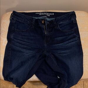 American Eagle Outfitters Women's High Rise Dark Indigo Jeans